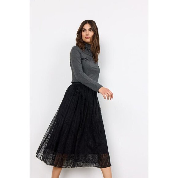 NWT SOYA CONCEPT VELIDA Black Lace Skirt - Picture 2 of 4